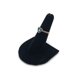 EVIL EYE Sterling Ring Blue Gold